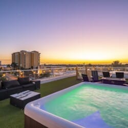Modern Beach Townhome with Private Pool and Rooftop Hot Tub in Pompano Beach